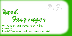 mark faszinger business card